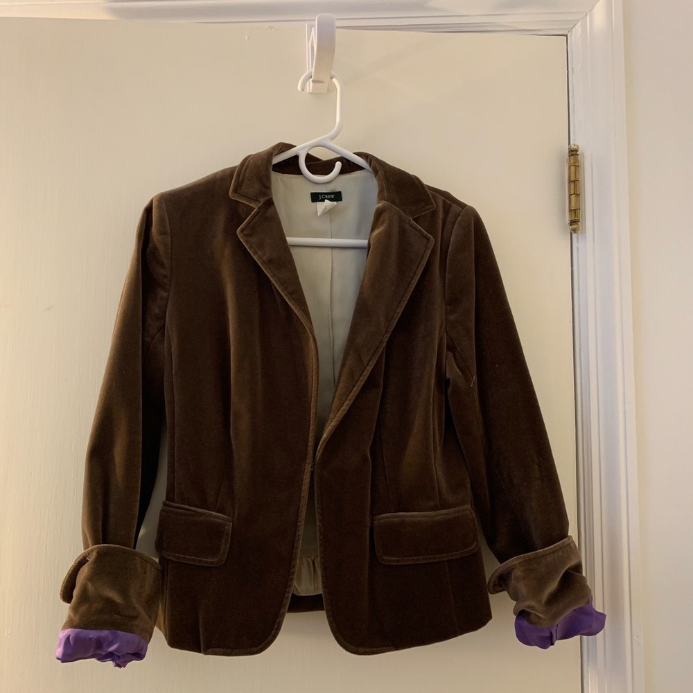 J. Crew velvet blazer